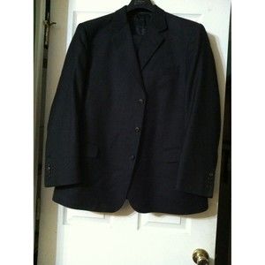 CONFITALIA MEN'S NEW CHARCOAL 100%WOOL 2PC SUIT  JACKET: 46 PANTS: 40/UNFINISHED